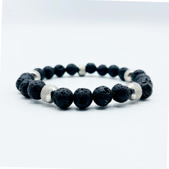 Wholesaler mineral jewelry, Bracelets minerals Lava Stone and obsidian 2