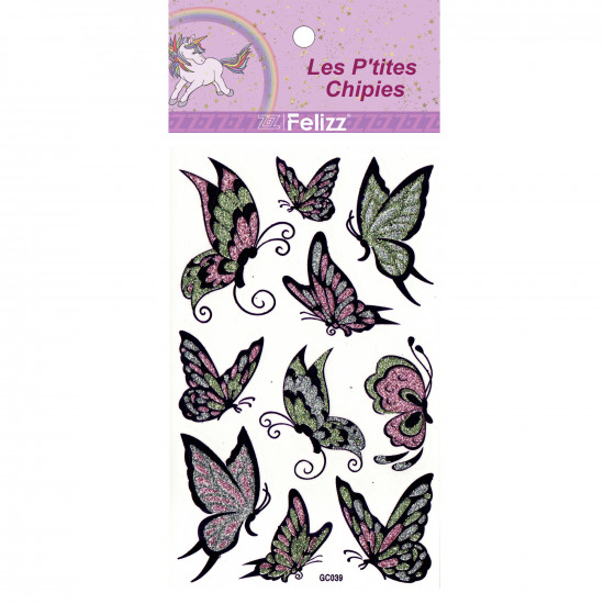 Grossiste tatouages éphémères, pour professionnels GC039 filles