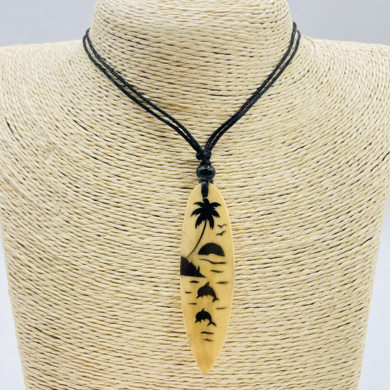 Fournisseur colliers fantaisies planche de surf, collier garçon G174-49