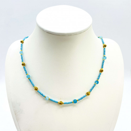 Fournisseur colliers en perles fantaisie, collier perles balinaises GN18-28N