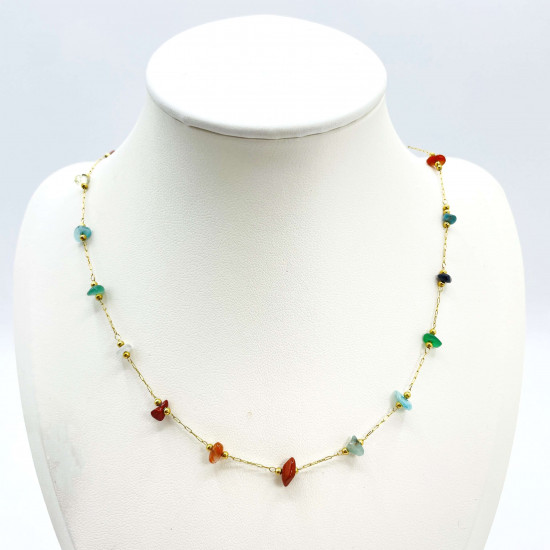 Fournisseur colliers en perles fantaisie, collier perles balinaises GN18-34N