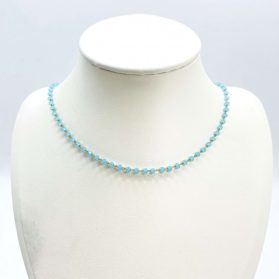 Proveedor Collares de perlas de fantasía, collar de perlas de Bali GN18-47N Azul