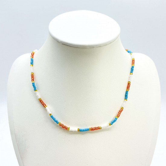 Fournisseur colliers en perles fantaisie, collier perles balinaises GN18-BALI-N-3