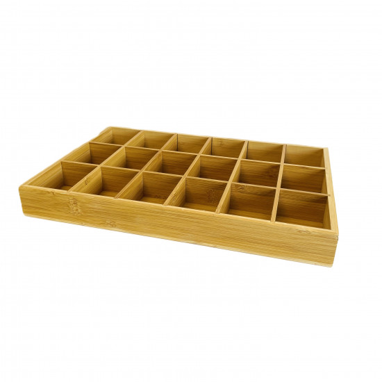 Joyero de madera con 18 compartimentos - Felizz