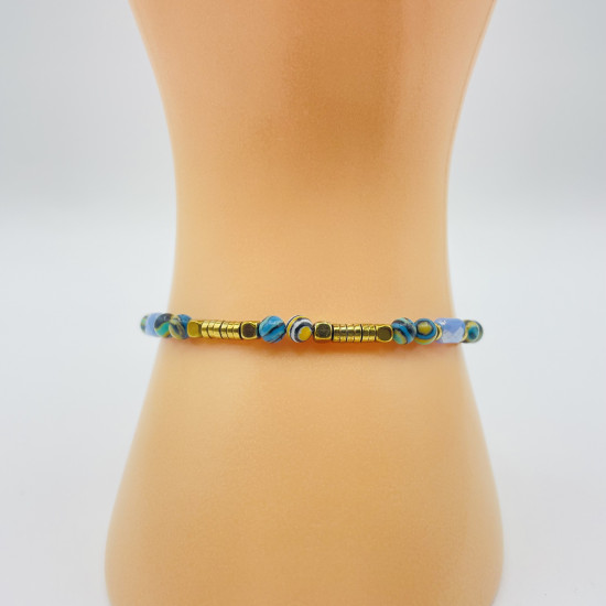Jewelry beads supplier, Balinese beads bracelet GN18-31B TURQUOISE