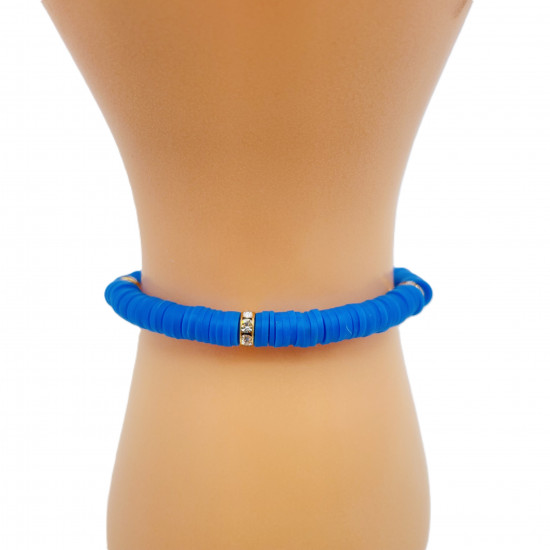 Heishi-Armbänder, blau, Großhändler für Modeschmuck