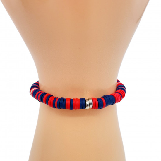 Bracciali Heishi blu navy e rosso, bigiotteria all'ingrosso