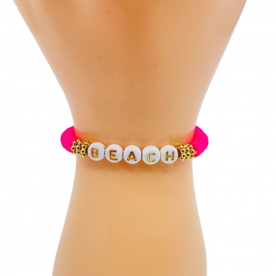 Bracelets heishi beach rose, grossiste bijoux fantaisies