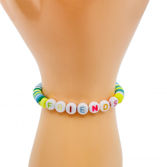 Bracelets heishi friends green color, wholesale fashion jewelry