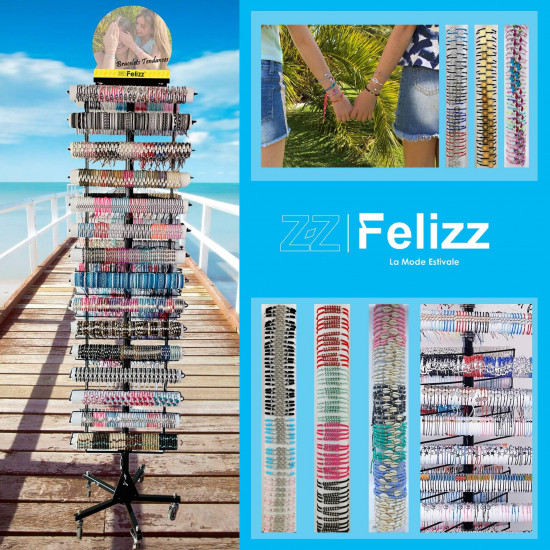 Bracelets tendance 30  tubes (présentoir) | Felizz
