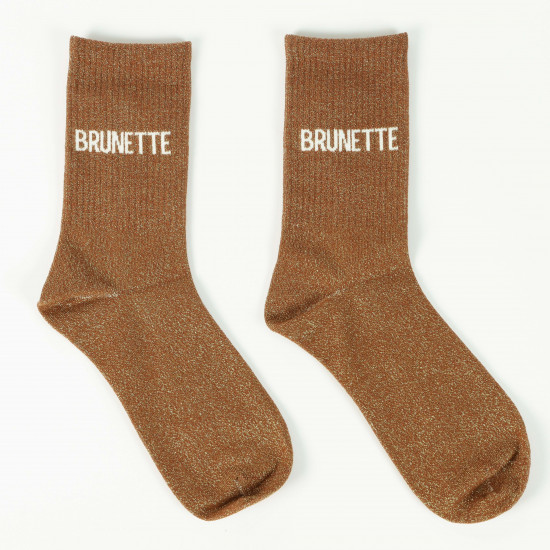 Anbieter von Pailletten-Socken, Modell BRUNETTE