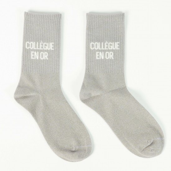 Anbieter von Pailletten-Socken, Modell COLLEGUE EN OR