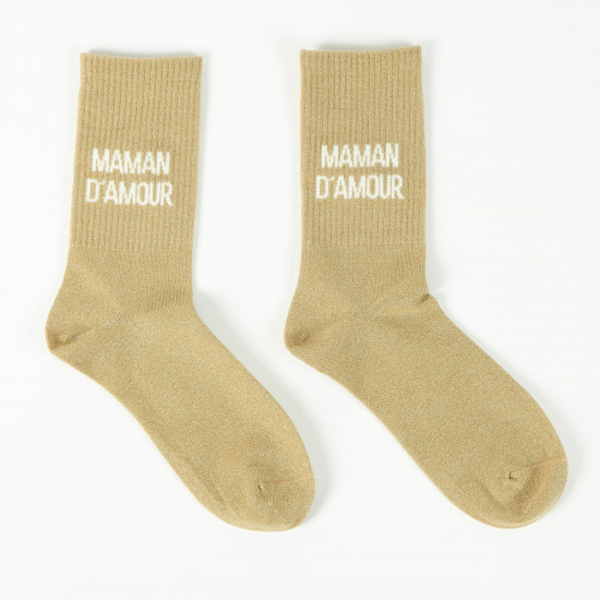 Anbieter von Pailletten-Socken, Modell MAMAN D'AMOUR