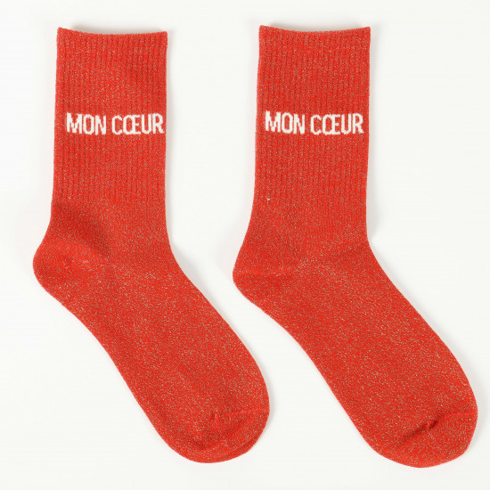 Supplier glitter socks, model MON COEUR