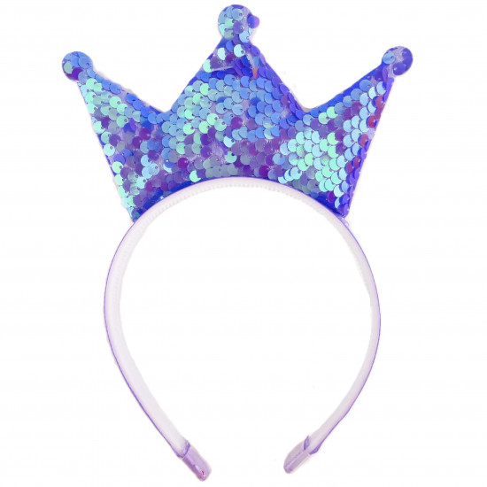 Supplier gadgets for girls, purple crown glitter headbands set