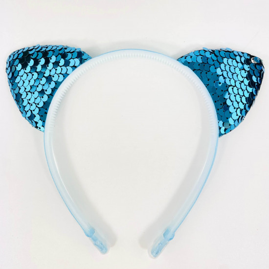 Supplier gadgets for girls, blue sequined ear headbands