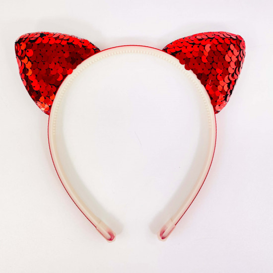 Gadget-Lieferant für Mädchen, Haarreifen mit Glitter rote Ohren