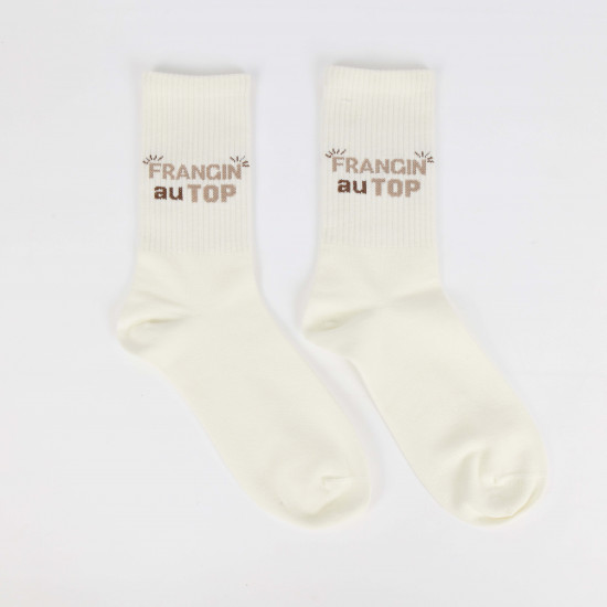 Fournisseur chaussettes messages, modèle FRANGIN AU TOP