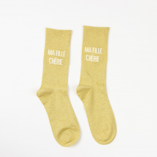 FELIZZ : des chaussettes à paillettes MA FILLE CHÉRIE qui font briller