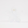 Pince à cheveux fleur Blanc nacré mat