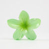Pinza para el pelo con flor verde