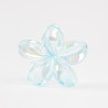 Pince à cheveux fleur Translucide bleu