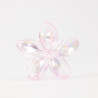 Pince à cheveux fleur Translucide rose