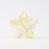 Pince à cheveux fleur Translucide jaune