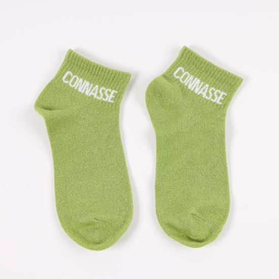 Moda: calcetines con mensaje de purpurina