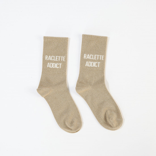 Socken mit Pailletten Frau Raclette Addict ✨ | Felizz