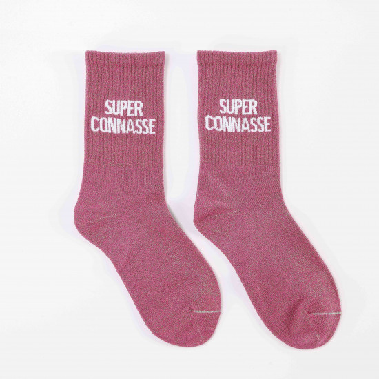 Chaussettes à paillettes femme Super Connasse ✨ | Felizz