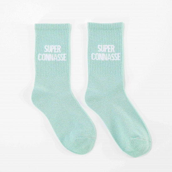 Calcetines con purpurina para mujer Super Connasse ✨ | Felizz