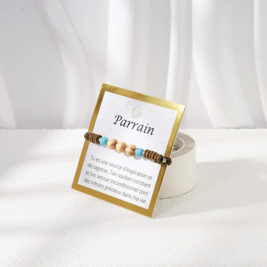 Bracelet Cadeau sur Jolie Carte Dorée