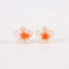 2 Petites pinces fleurs orangées