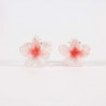 2 Petites pinces fleurs rouge