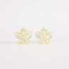 2 Small translucent yellow flower clamps
