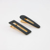 2er-Set Glitzerspangen Schwarz