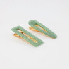 Lot de 2 Barrettes à paillettes Vert