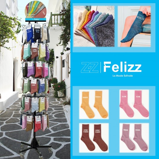 Chaussettes à paillettes  (Présentoir) | Felizz