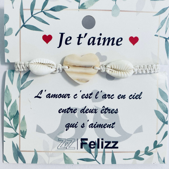 Proveedor de bisutería, pulseras "I love you" - Felizz
