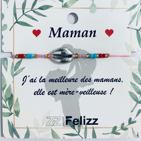 Fournisseur bijoux fantaisies, bracelets tendresse "maman 1"- Felizz
