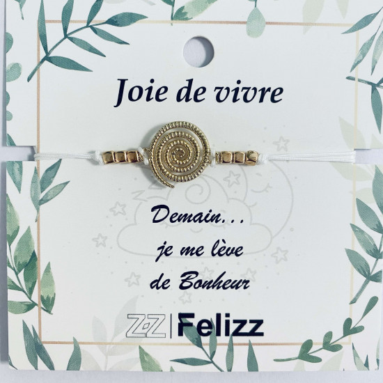 Fournisseur bijoux fantaisies, bracelets tendresse "Joie de vivre"- Felizz
