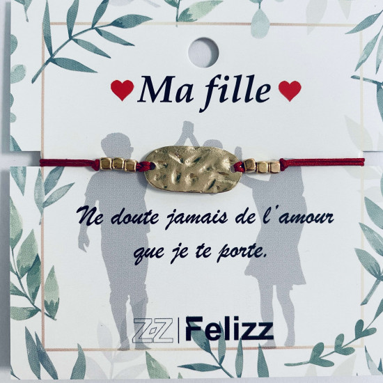 Fournisseur bijoux fantaisies, bracelets tendresse "Ma fille"- Felizz