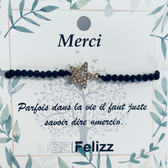 Supplier of costume jewelry, "Merci" bracelets - Felizz