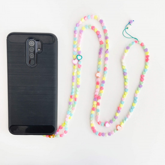 Grossiste bijoux de téléphone, modèle long petits cœurs- Felizz