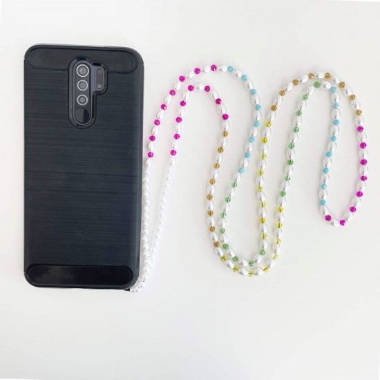 Grossiste bijoux de téléphone, modèle long perles nacrées - Felizz
