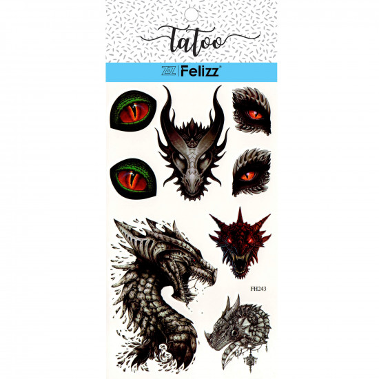 Tatuajes efímeros al por mayor, para profesionales FH243 - Felizz
