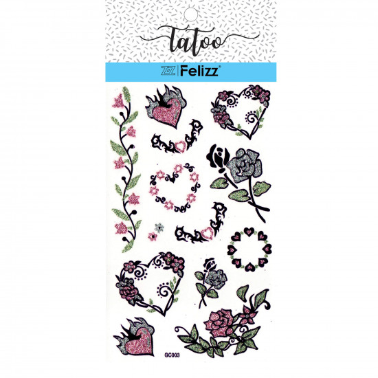 Wholesale ephemeral tattoos, for professionals GC003- Felizz