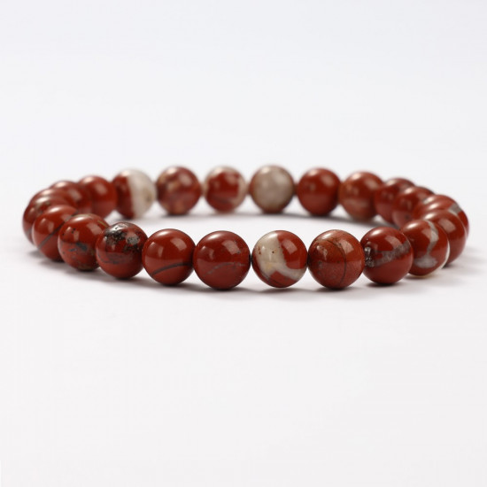 Grossiste bijoux minéraux, Bracelets minéraux Jaspe rouge