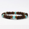 Magnesite and Wood mineral bracelets